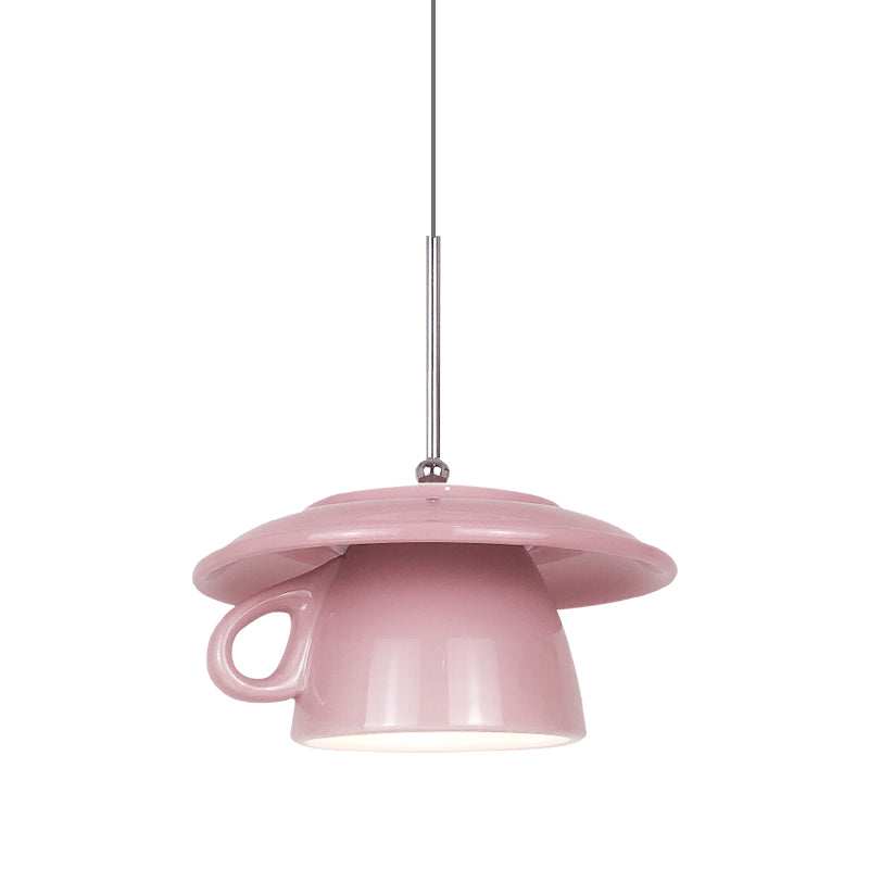 Pendant Light With Soft Ambient Lighting Ceramic Cup