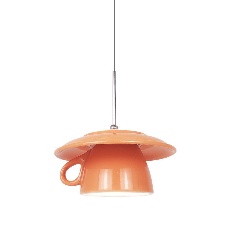 Pendant Light With Soft Ambient Lighting Ceramic Cup