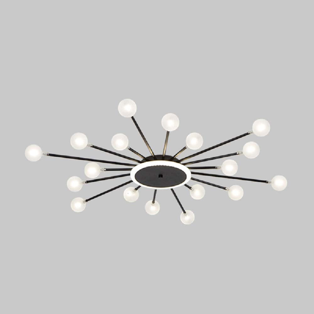 Gold and Black Nordic Metal LED Flush Ceiling Light for Living Room