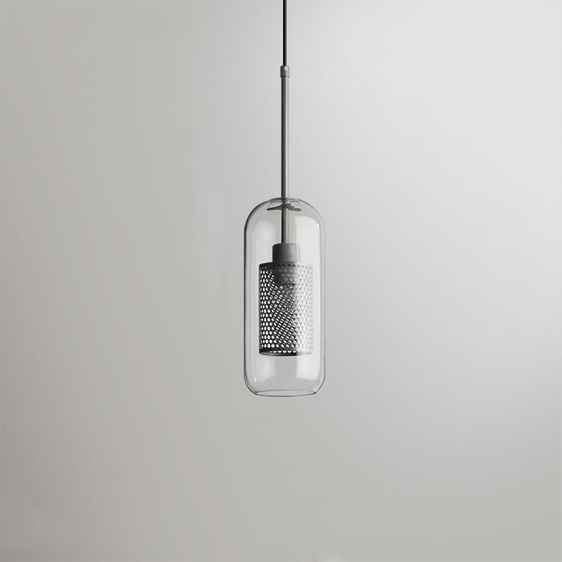 Pendant Light Glass Shade With Soft Glow Gold