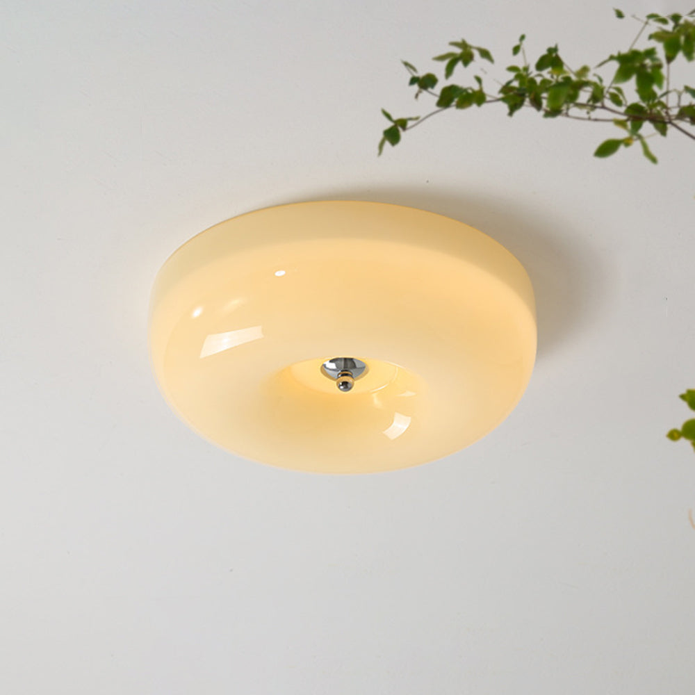 Bedroom And Living Spaces Glass Ceiling Light Cream