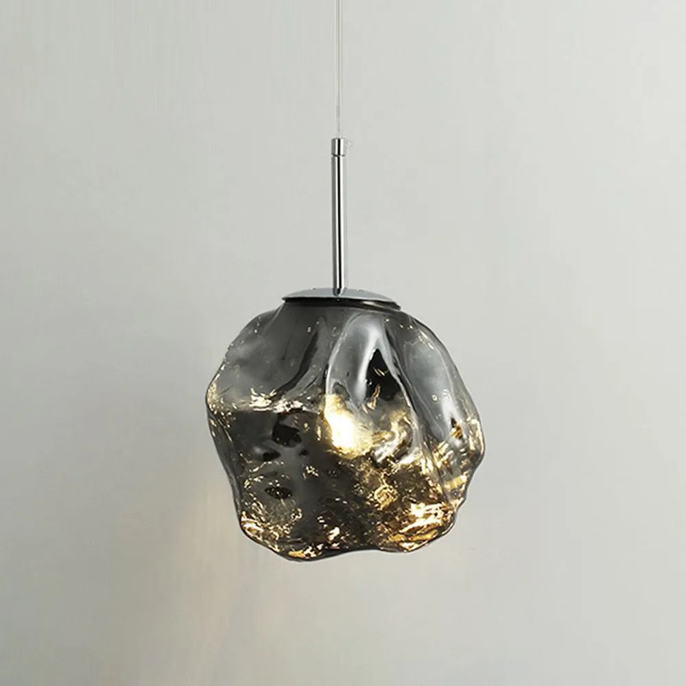 Adjustable Height Lava Glass Pendant Light