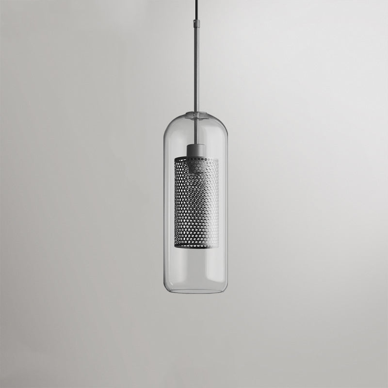 Pendant Light Glass Shade With Soft Glow Gold