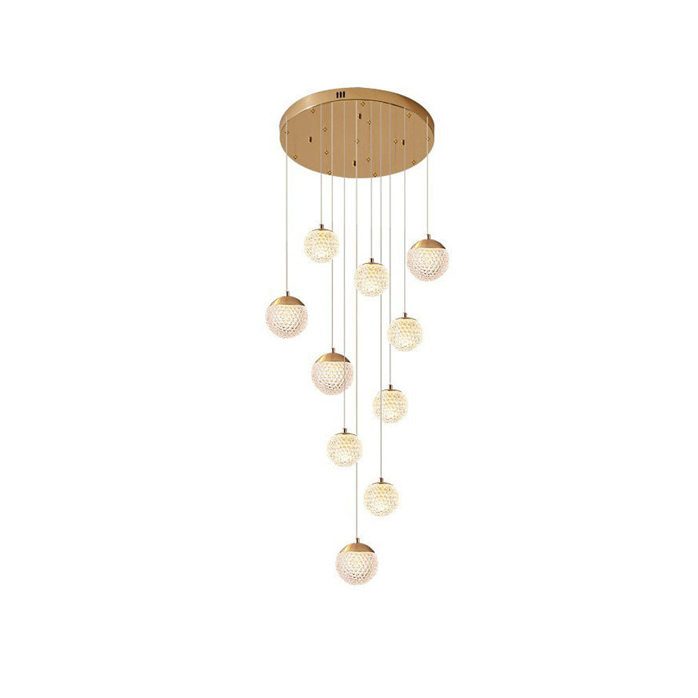 Modern Flair Pendant Light With Gold Art Deco