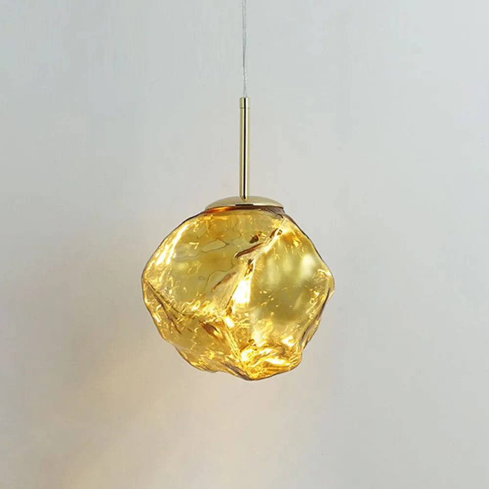 Adjustable Height Lava Glass Pendant Light