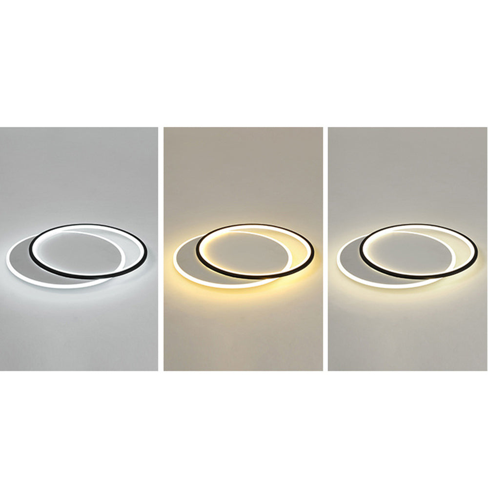 Square Or Round Black And White Premium Flush Mount Ceiling Light