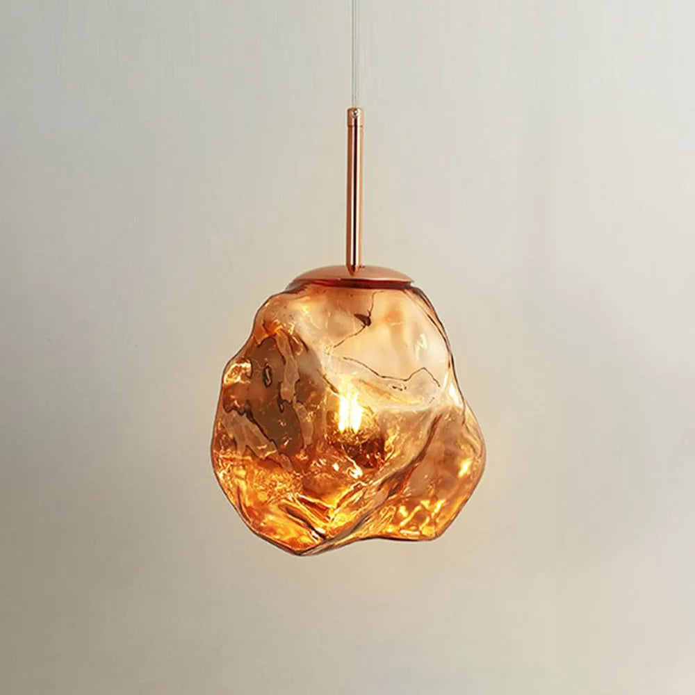 Adjustable Height Lava Glass Pendant Light