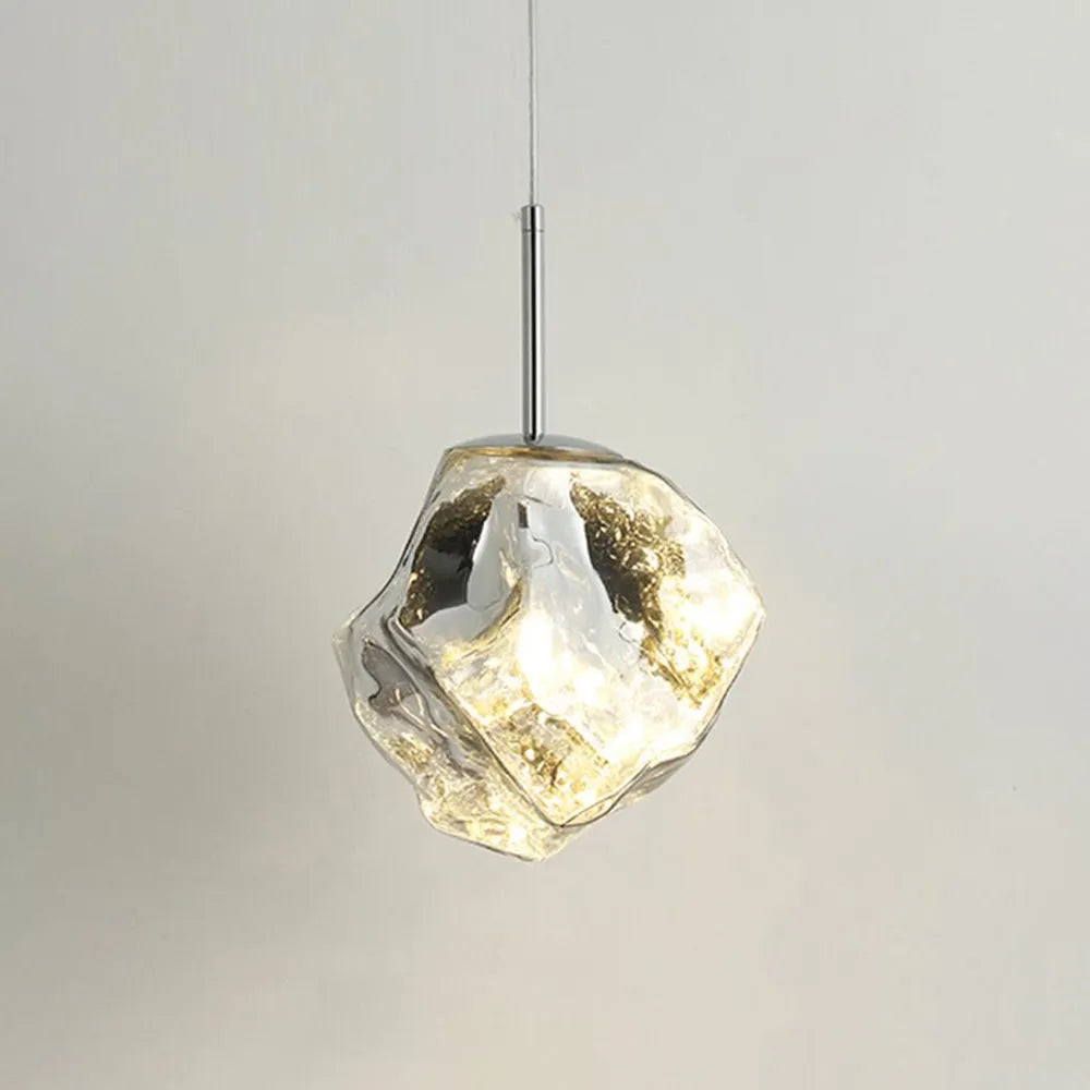 Adjustable Height Lava Glass Pendant Light