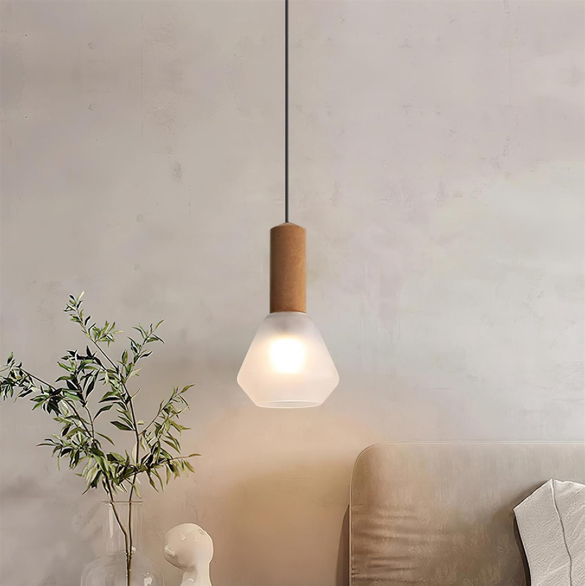 Soft Glow Pendant Light With Frosted Glass