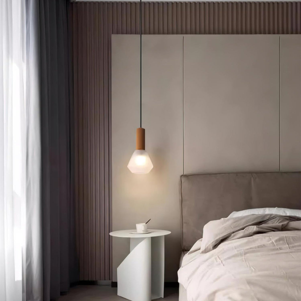 Soft Glow Pendant Light With Frosted Glass