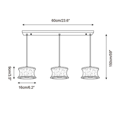 Pendant Lamp With Sleek Dimmable Lighting Triple Travertine