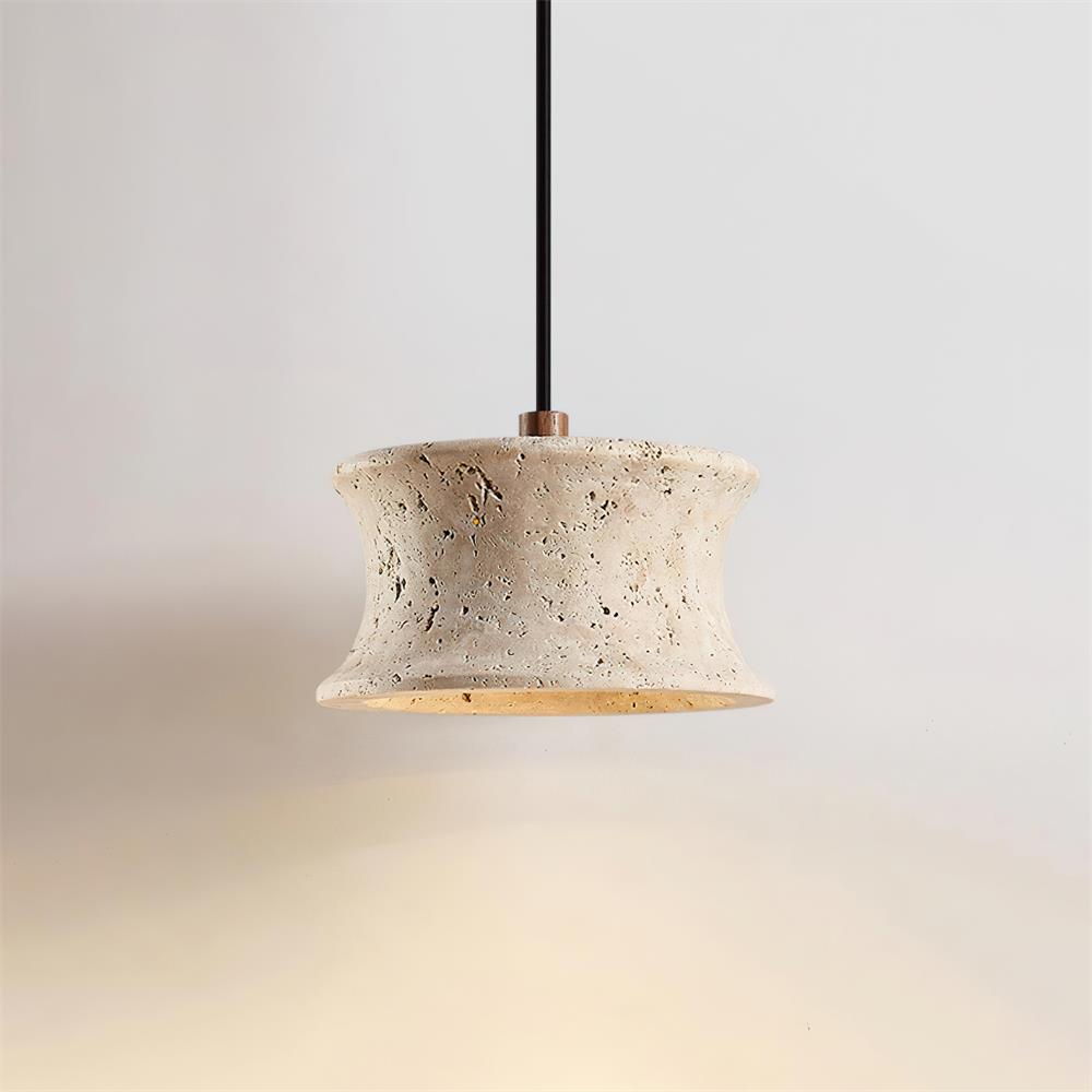 Pendant Lamp With Sleek Dimmable Lighting Triple Travertine