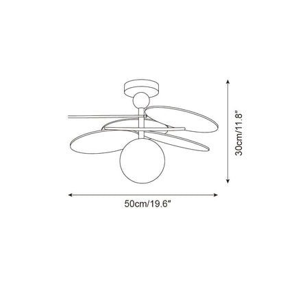 Ceiling Light With E14 Socket Triple Head Walnut Wood