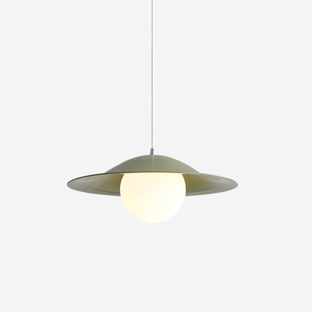 Glass Shade Metal Pendant Light For Warm Ambience