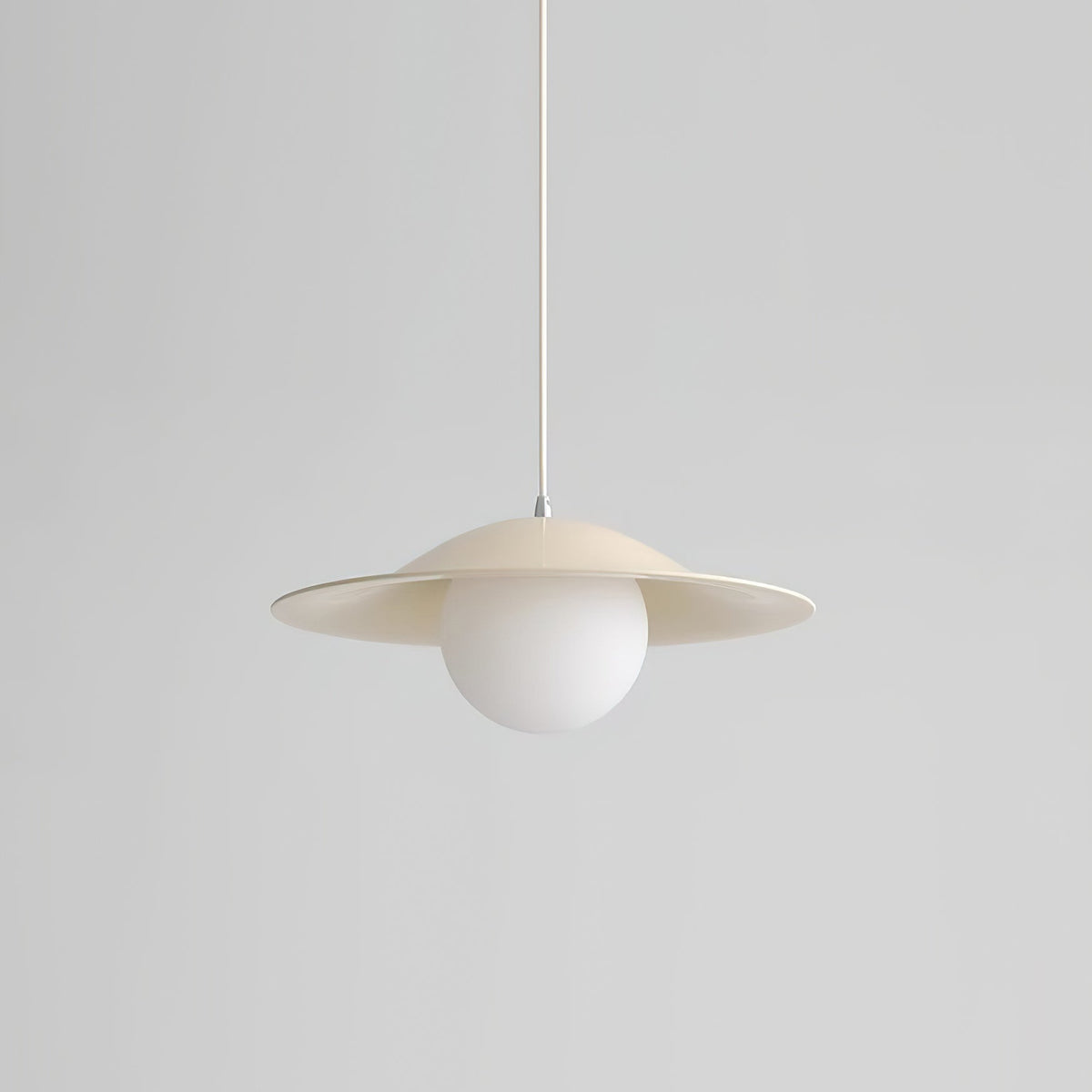 Glass Shade Metal Pendant Light For Warm Ambience