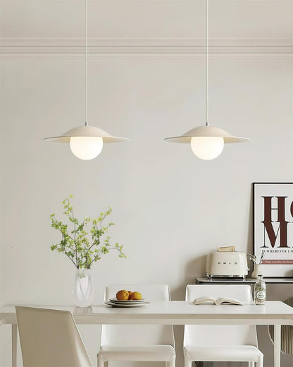 Glass Shade Metal Pendant Light For Warm Ambience