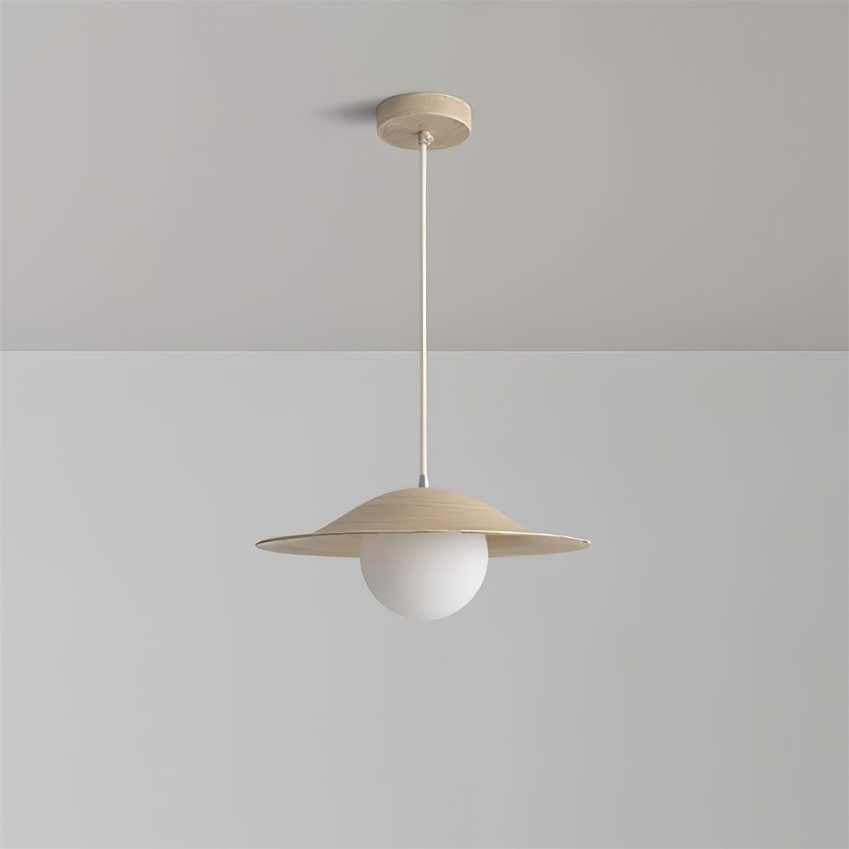 Glass Shade Metal Pendant Light For Warm Ambience