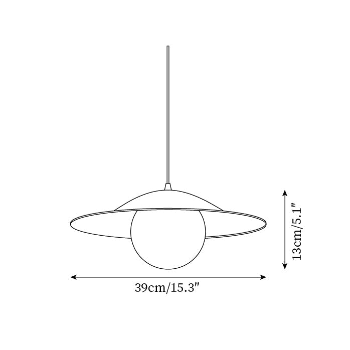 Glass Shade Metal Pendant Light For Warm Ambience