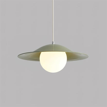 Glass Shade Metal Pendant Light For Warm Ambience