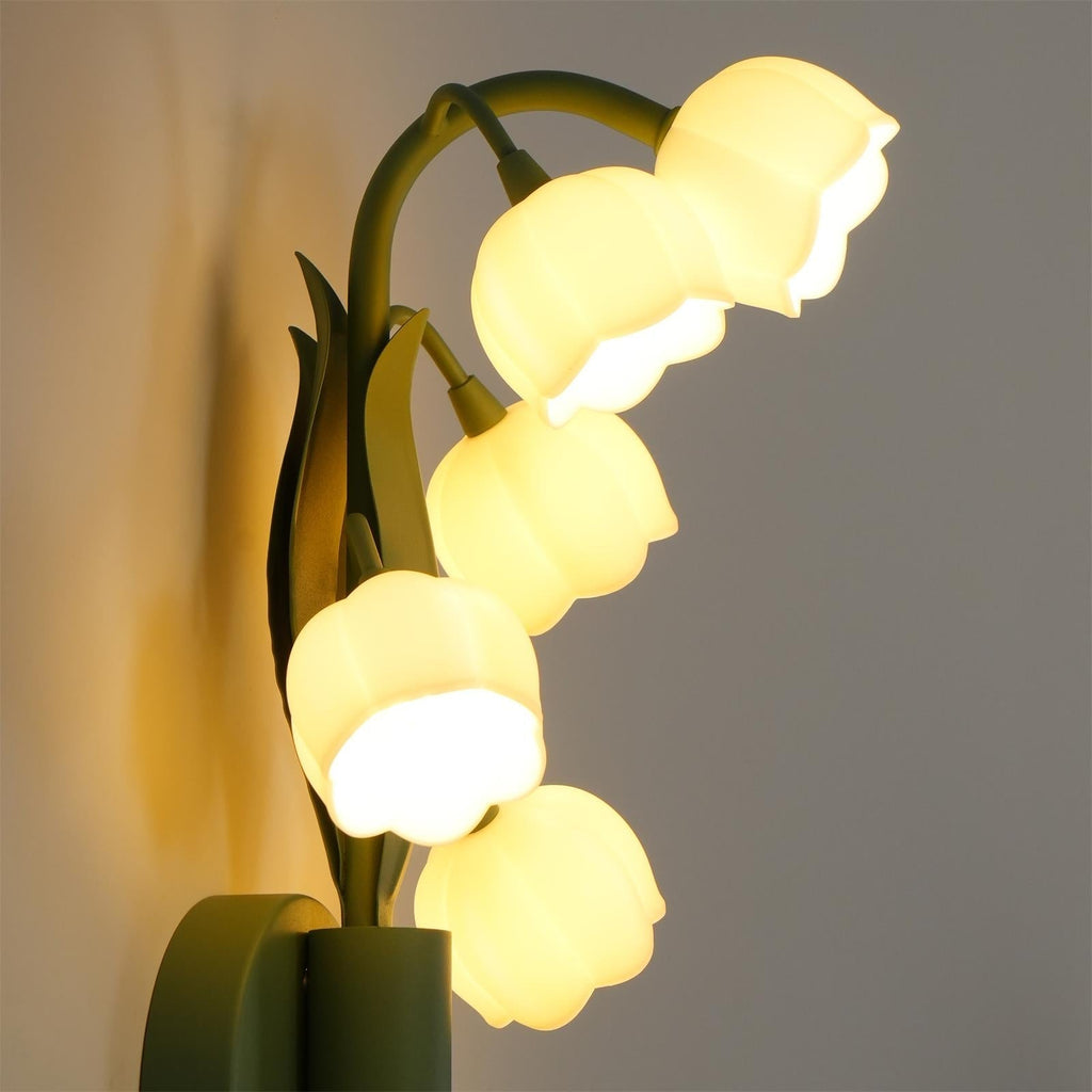 Indoor Wall Light With Lifelike Leaves Inspired By Orchid