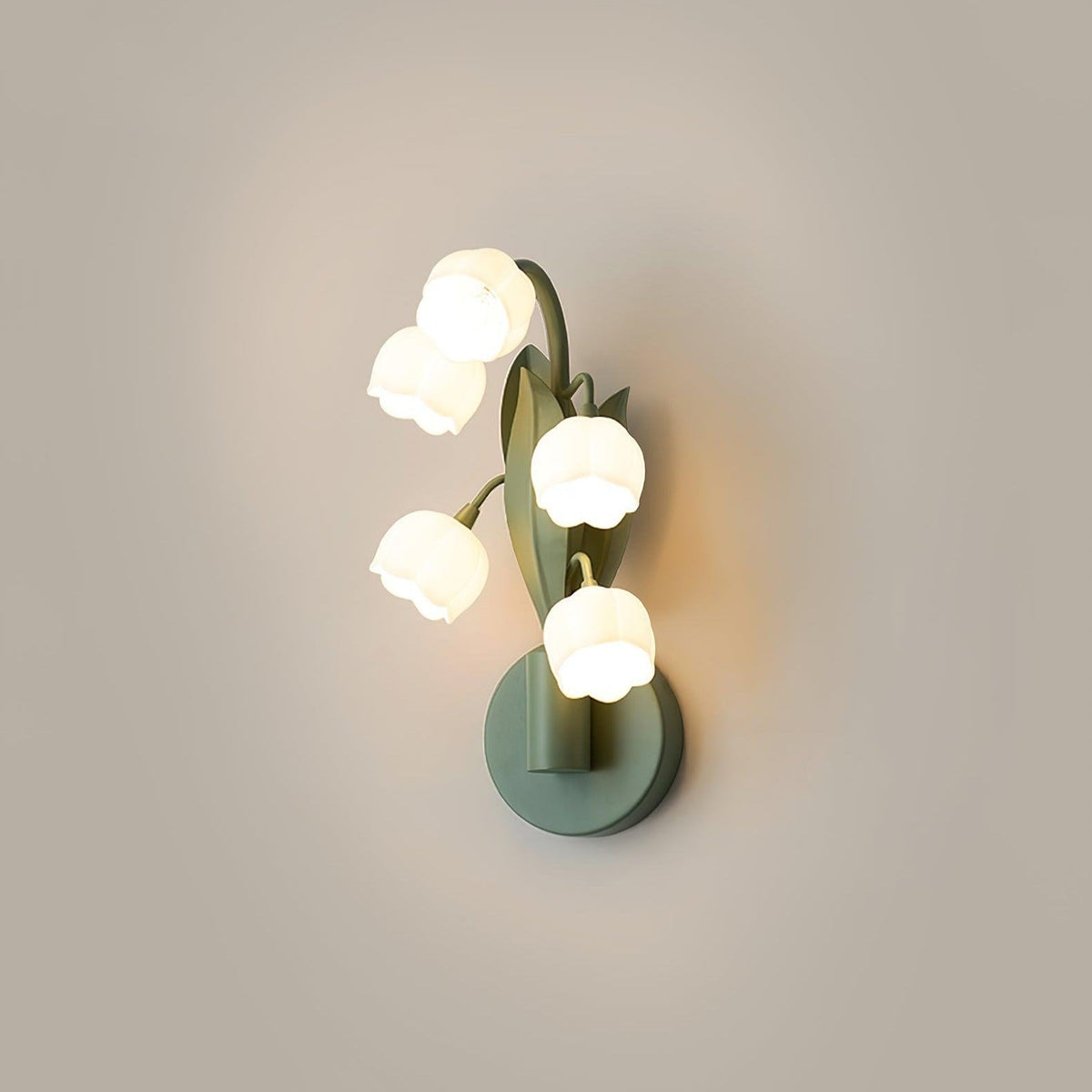 Indoor Wall Light With Lifelike Leaves Inspired By Orchid