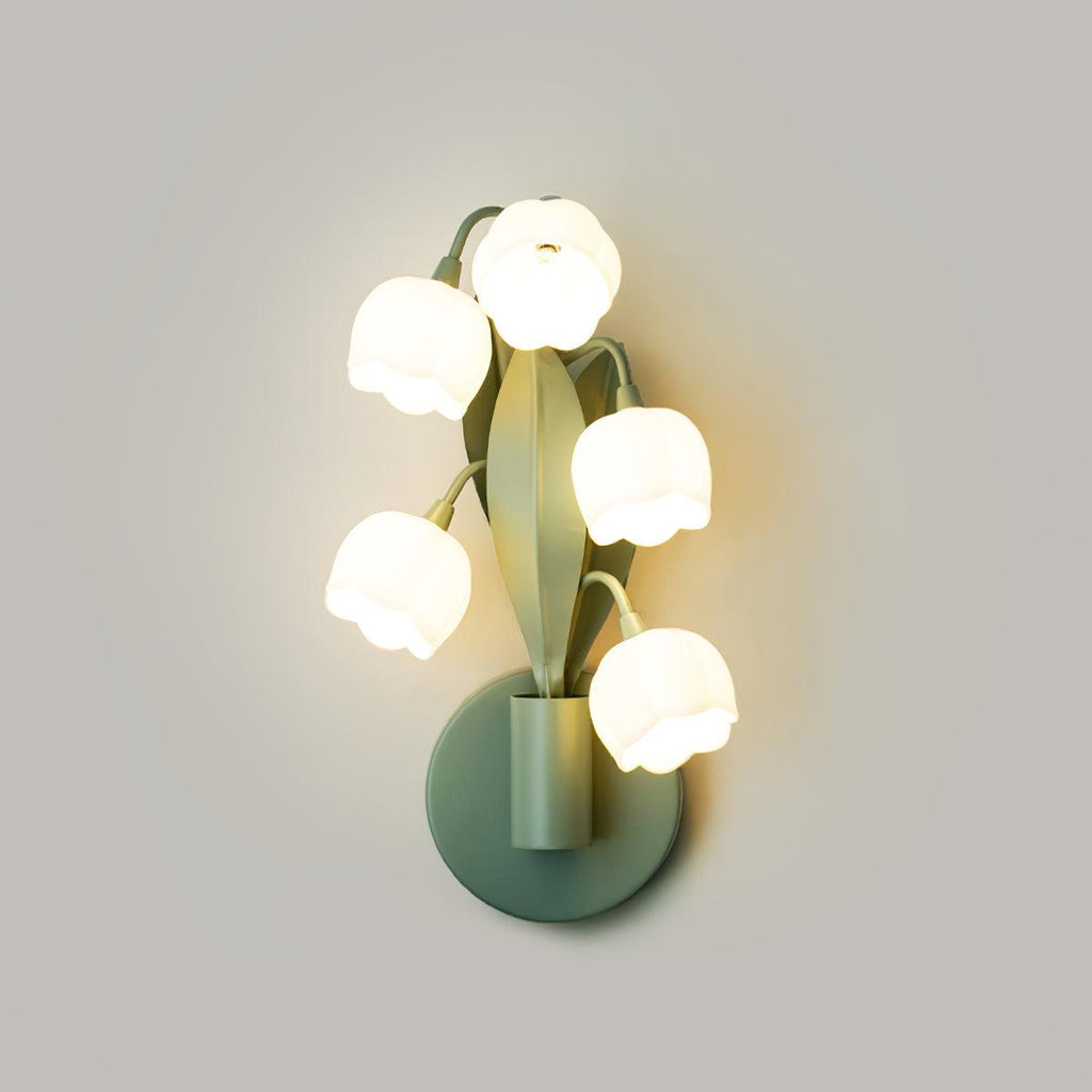 Indoor Wall Light With Lifelike Leaves Inspired By Orchid