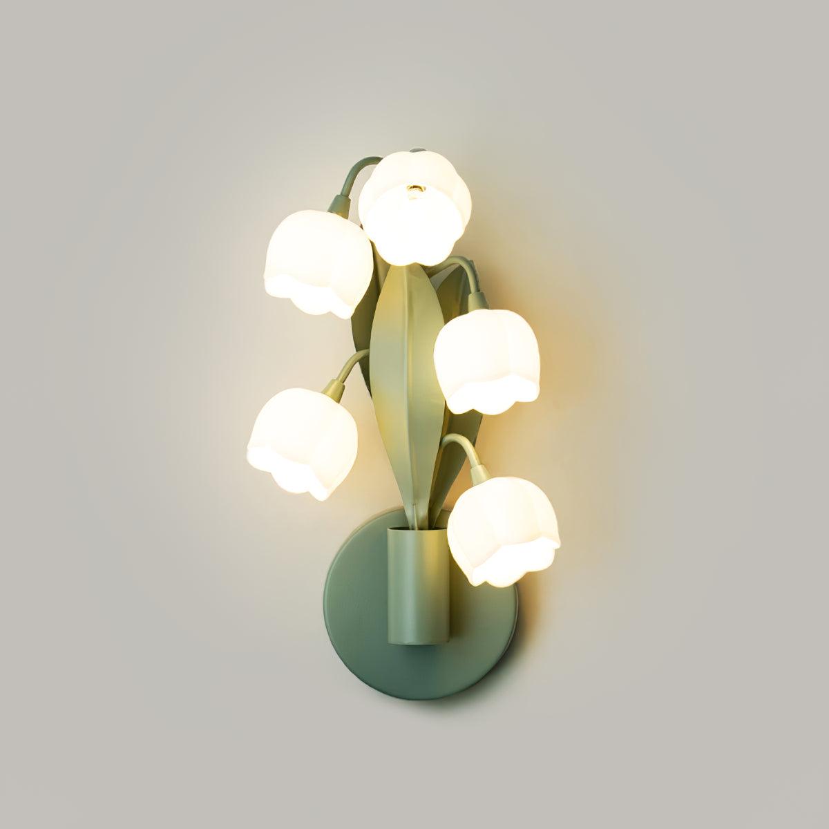 Indoor Wall Light With Lifelike Leaves Inspired By Orchid
