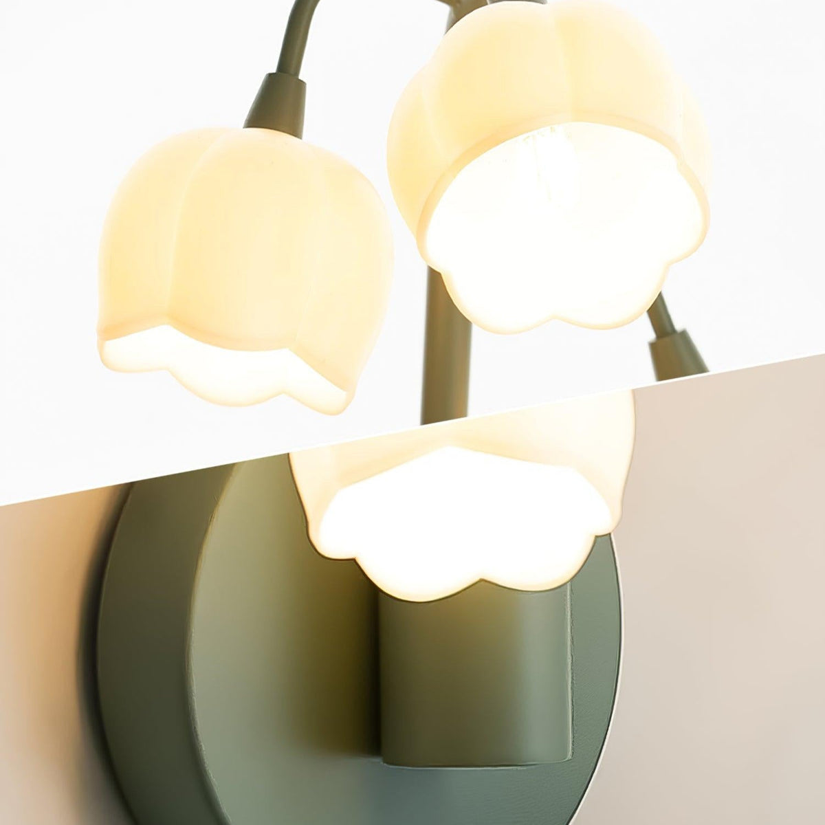 Indoor Wall Light With Lifelike Leaves Inspired By Orchid