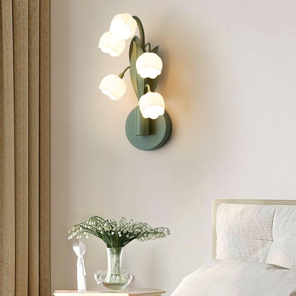 Indoor Wall Light With Lifelike Leaves Inspired By Orchid