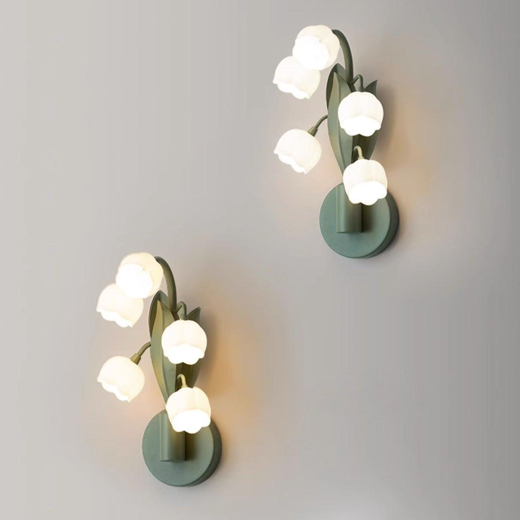 Indoor Wall Light With Lifelike Leaves Inspired By Orchid