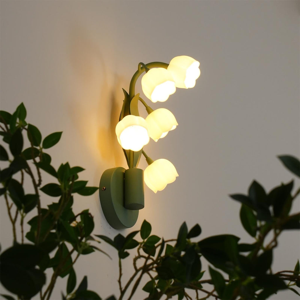 Indoor Wall Light With Lifelike Leaves Inspired By Orchid