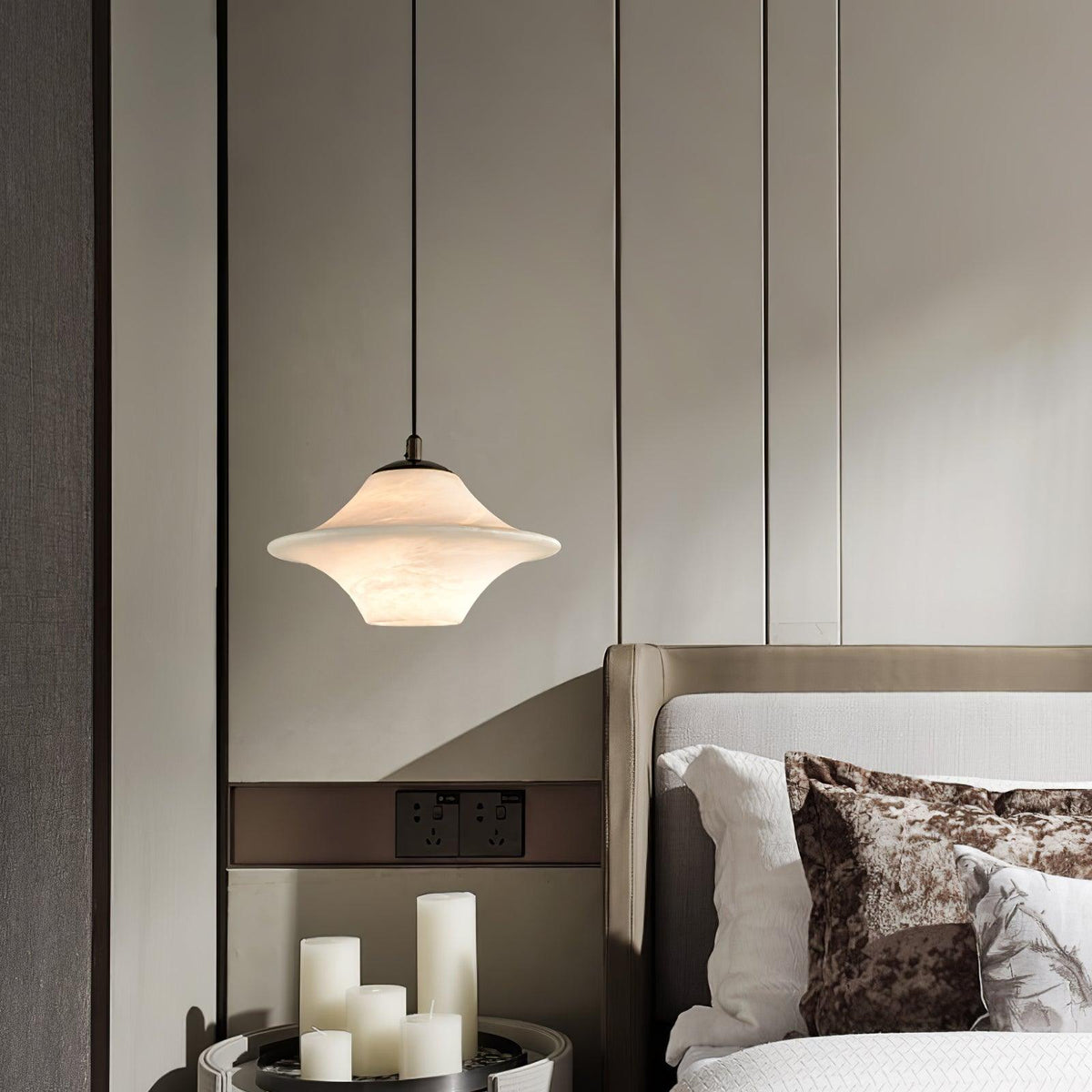 Pendant Light For Warm Indoor Ambience Elegant Alabaster