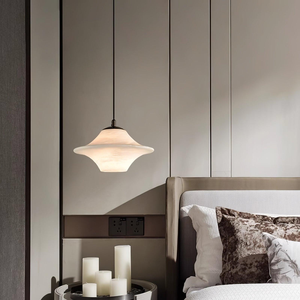 Pendant Light For Warm Indoor Ambience Elegant Alabaster