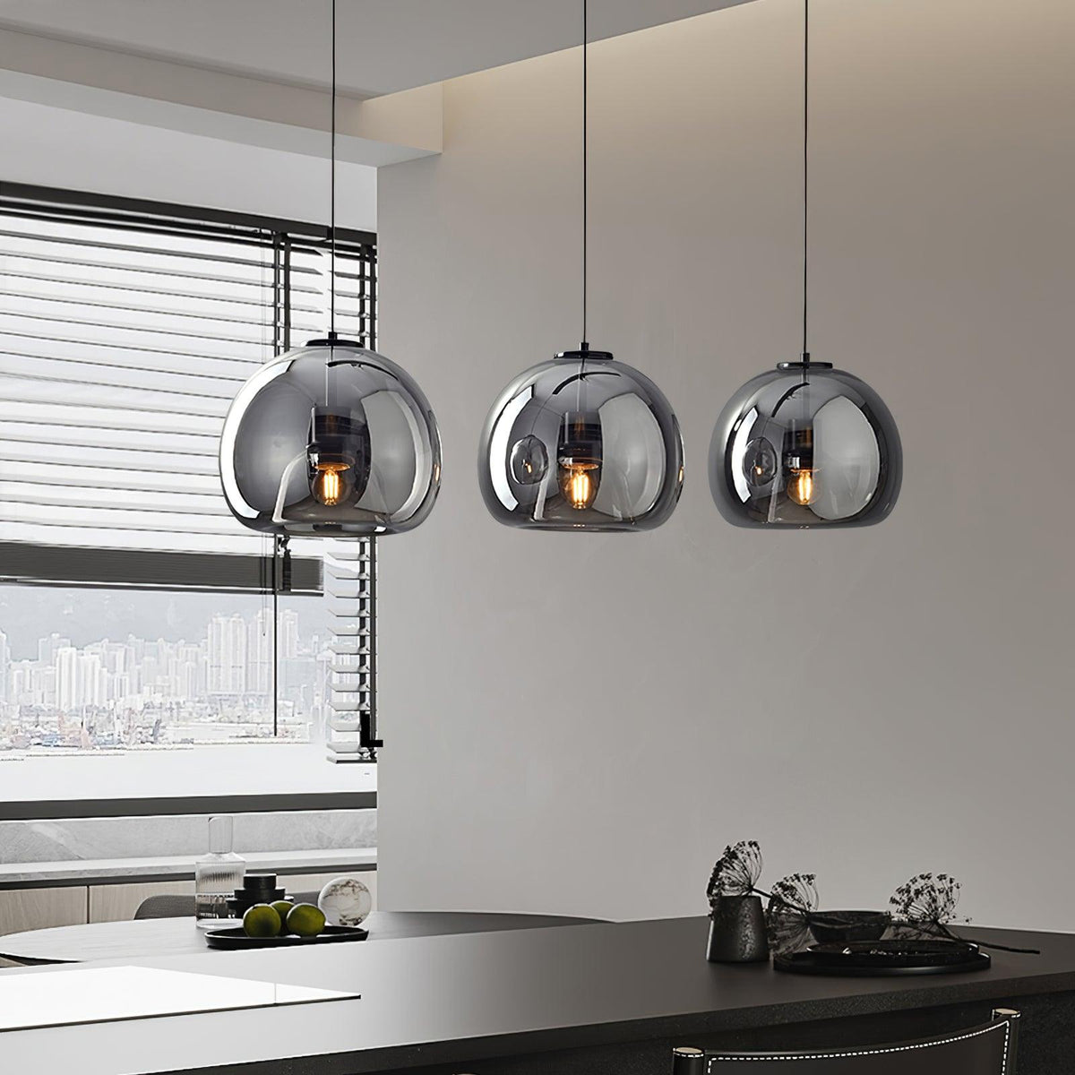 Modern Interiors Glass Dimmable Pendant Light