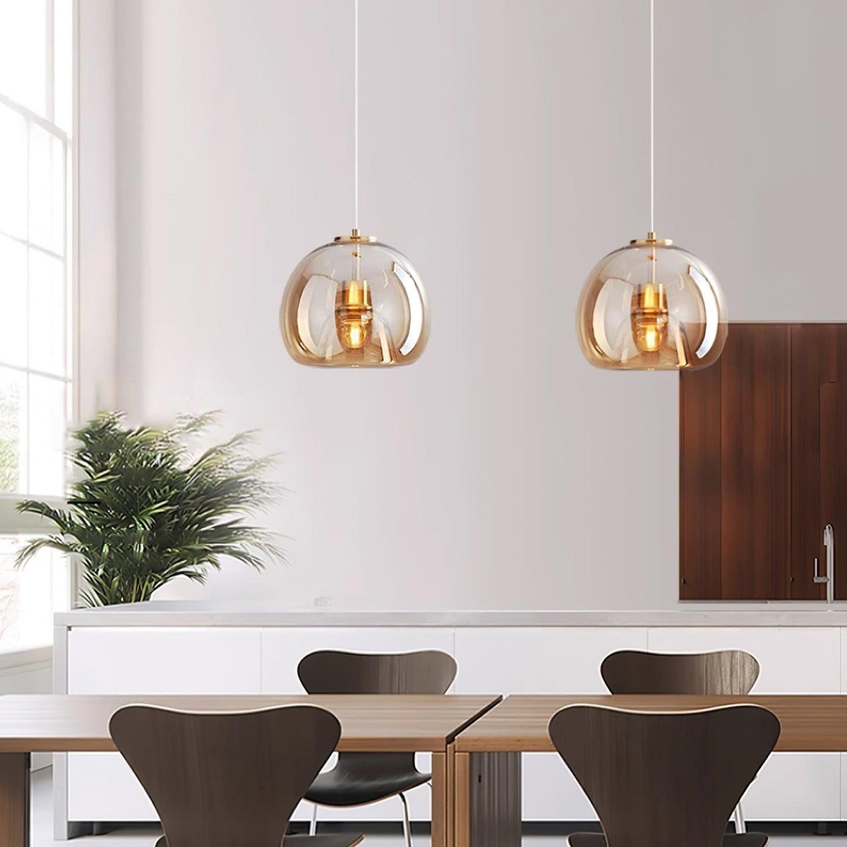 Modern Interiors Glass Dimmable Pendant Light