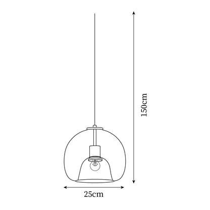 Modern Interiors Glass Dimmable Pendant Light