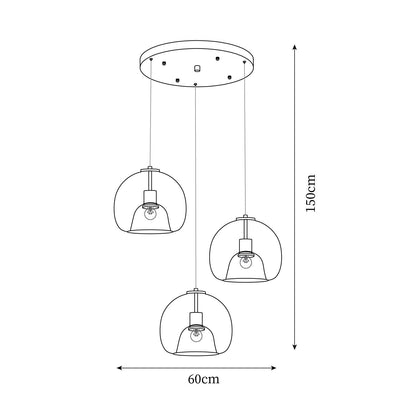 Modern Interiors Glass Dimmable Pendant Light