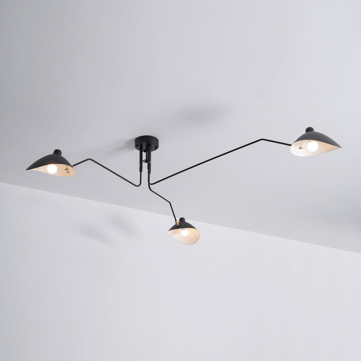 Ceiling Light Three Industrial Arm