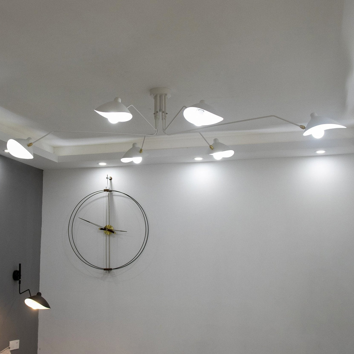 Ceiling Light Three Industrial Arm