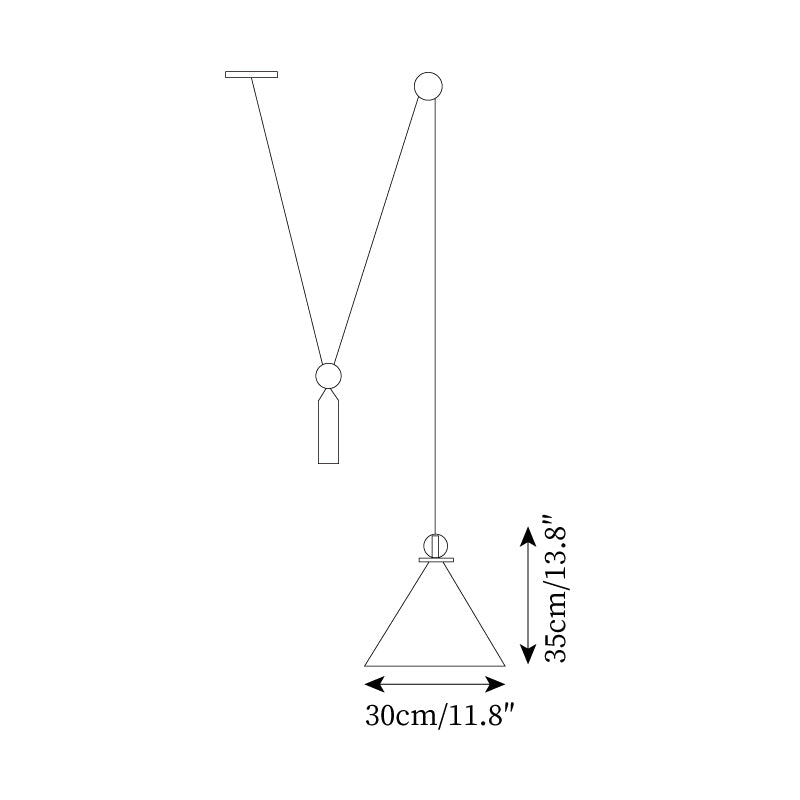 Adjustable Height Geometric Pendant Light