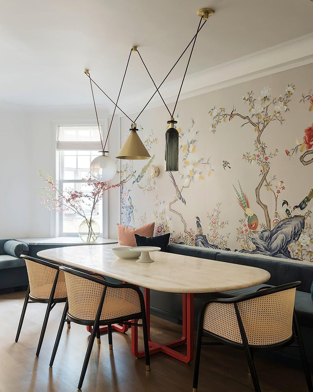 Adjustable Height Geometric Pendant Light