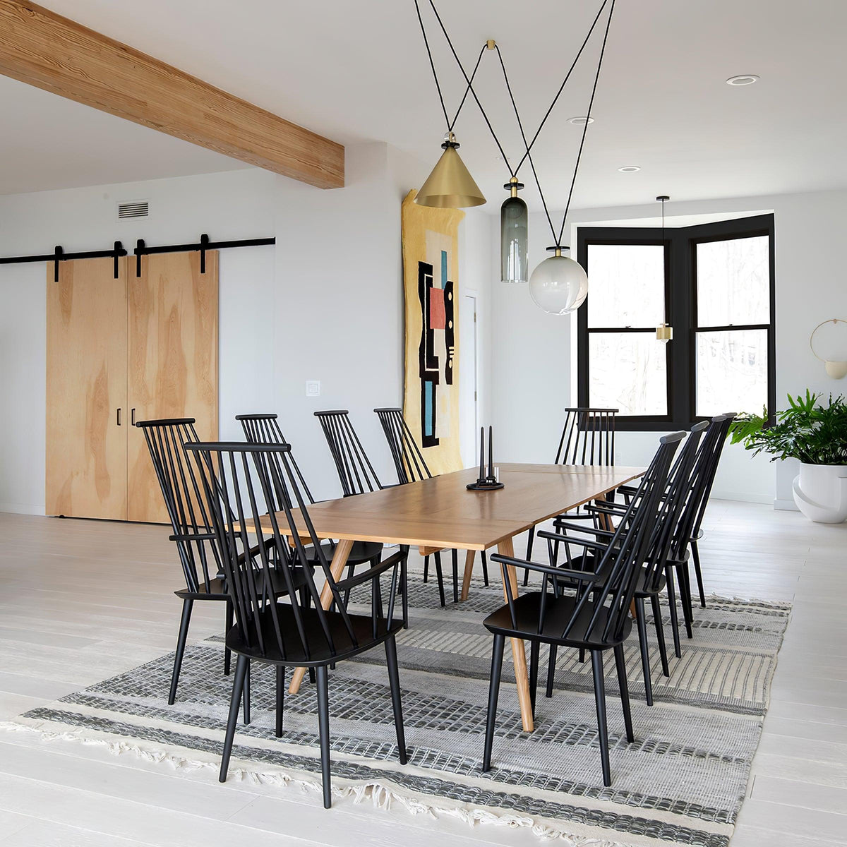 Adjustable Height Geometric Pendant Light