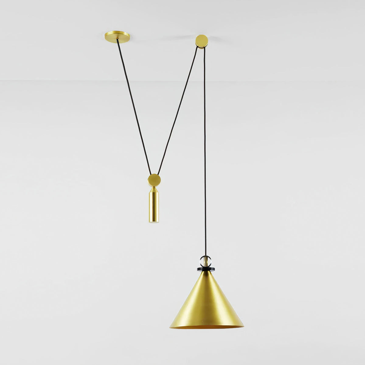 Adjustable Height Geometric Pendant Light