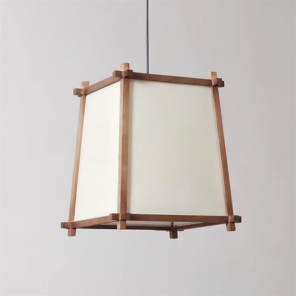 Warm Glow Geometric Fabric Pendant Light