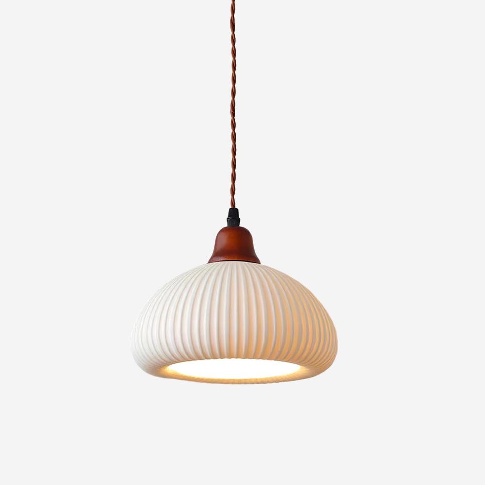 Ceramic Globe Pendant Light With Warm Glow