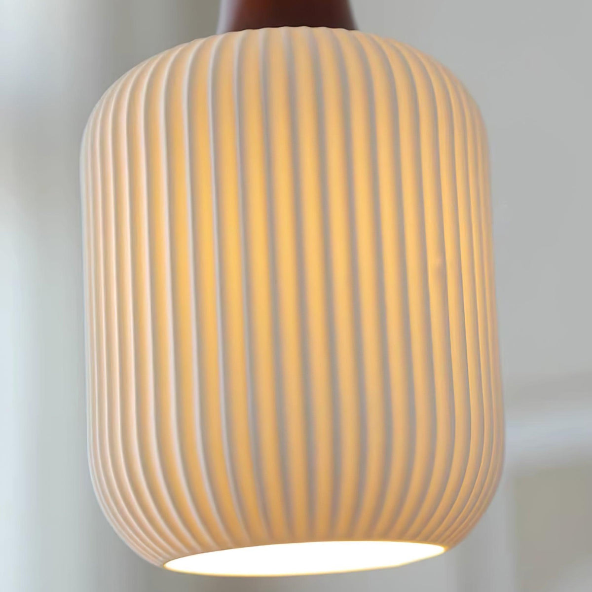 Ceramic Globe Pendant Light With Warm Glow