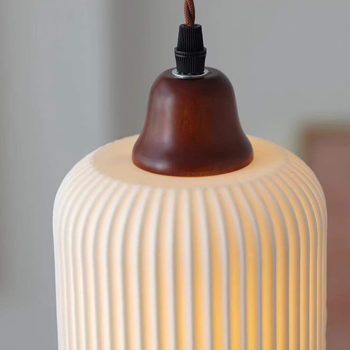 Ceramic Globe Pendant Light With Warm Glow