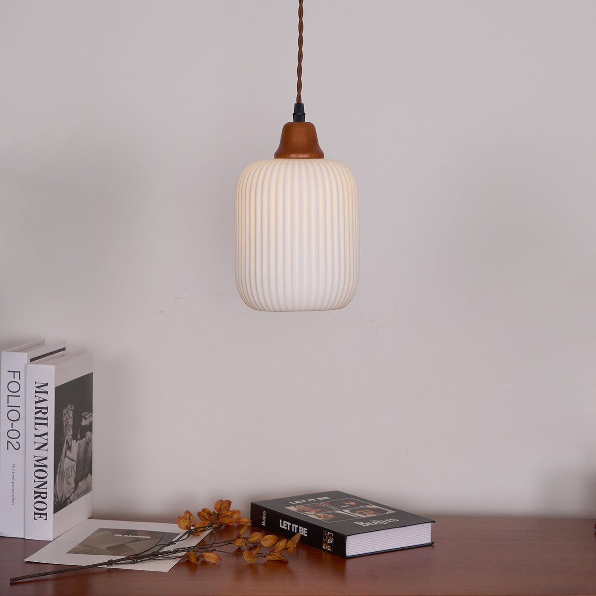 Ceramic Globe Pendant Light With Warm Glow