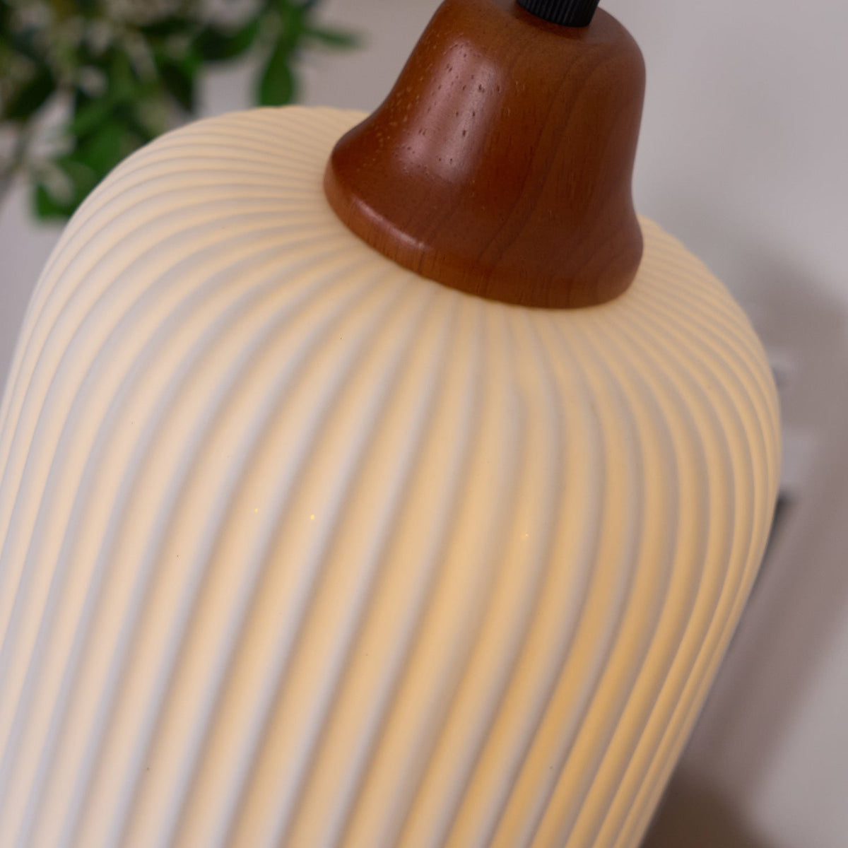 Ceramic Globe Pendant Light With Warm Glow