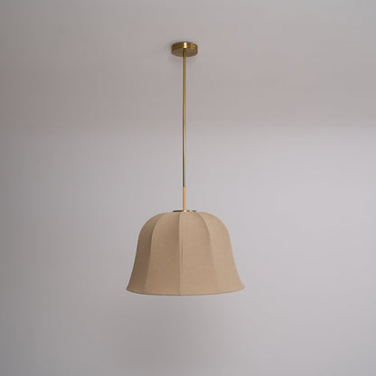 Cozy Warm Glow Fabric Bell Shade Pendant Light